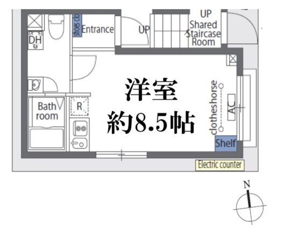 新御徒町駅 徒歩4分 4階の物件間取画像